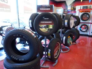 tires in a tire shop
